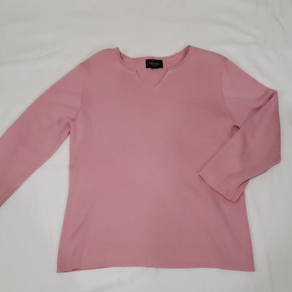 Van Heusen thin pink ribbed sweater